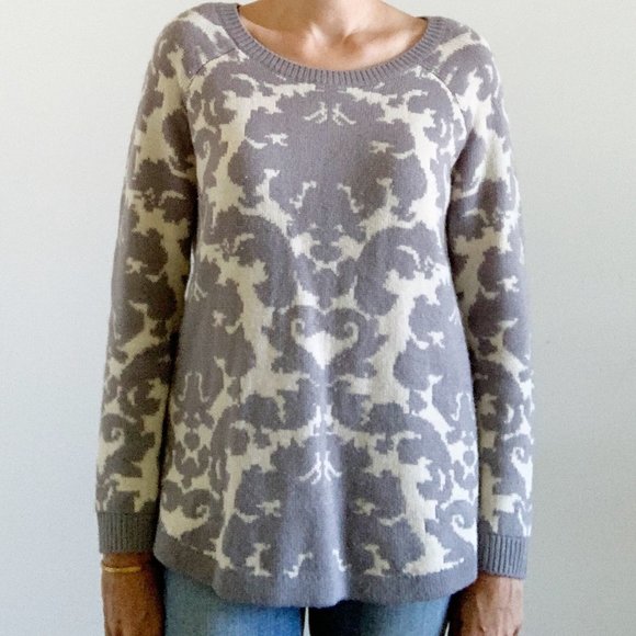 Willow & Clay Damasks Sweater Grey & Cream Small - Picture 4 of 8